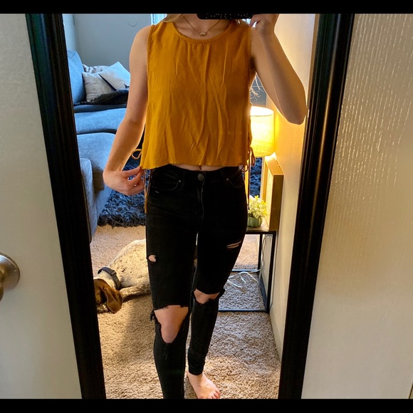 Yellow Crop Top - Picture 3 of 3